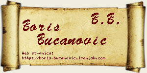 Boris Bučanović vizit kartica
